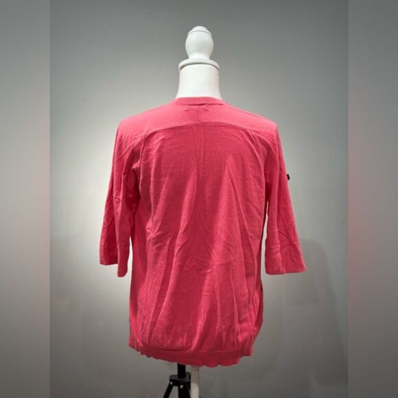 CLEARANCE! Coral Pink GAP Factory Roll Sleeve Cardigan Size M EUC - Picture 2 of 7